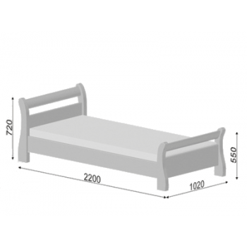 Кровать Эстелла Диана 80x200 массив Кровать Эстелла Диана 80x200 массив