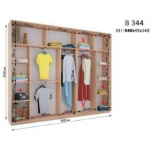 Шкаф-купе Дом В 344 (3400х450х2400)