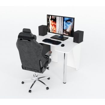 Геймерский игровой стол ZEUS™ IGROK-3, белый                                                              .