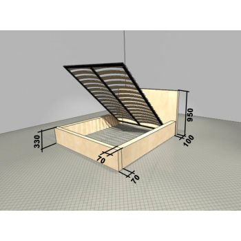 Кровать Corners Лоренс 140x190 с подъемным механизмом Кровать Corners Лоренс 140x190 с подъемным механизмом