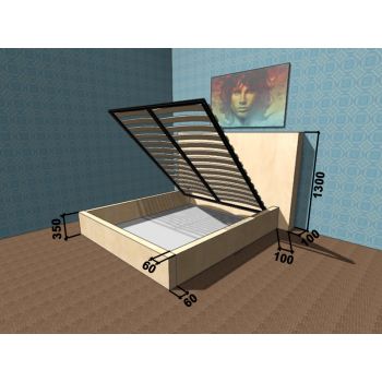 Кровать Corners Бруклин 140x190 с подъемным механизмом Кровать Corners Бруклин 140x190 с подъемным механизмом