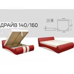 Кровать Вика Драйв 140x200 с матрасом и подъемным механизмом