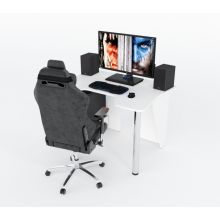 Геймерский игровой стол ZEUS™ IGROK-3, белый . Геймерский игровой стол ZEUS™ IGROK-3, белый .