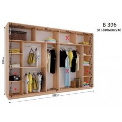Шкаф-купе Дом В 396 (3900х600х2400)