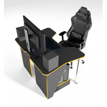 Геймерский игровой стол ZEUS™ IGROK-3, черный/желтый . Геймерский игровой стол ZEUS™ IGROK-3, черный/желтый .