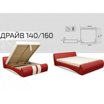 Кровать Вика Драйв 140x200 с матрасом и подъемным механизмом