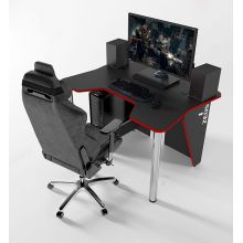 Геймерский игровой стол ZEUS™ IGROK-3, черный/красный . Геймерский игровой стол ZEUS™ IGROK-3, черный/красный .