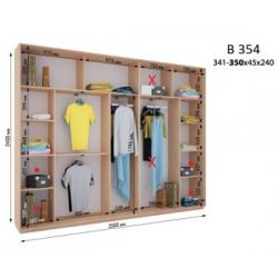 Шкаф-купе Дом В 354 (3500х450х2400)