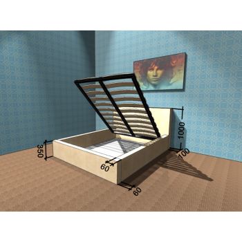 Кровать Corners Рекорд 140x190 с подъемным механизмом Кровать Corners Рекорд 140x190 с подъемным механизмом