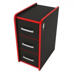 Мобильная тумба ZEUS™ T-Box, черный/красный