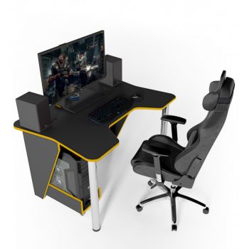 Геймерский игровой стол ZEUS™ IGROK-3, черный/желтый . Геймерский игровой стол ZEUS™ IGROK-3, черный/желтый .