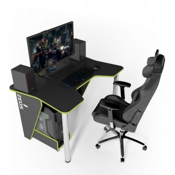 Игровой стол ZEUS™ IGROK-3L, черный/зеленый с LED подсветкой Игровой стол ZEUS™ IGROK-3L, черный/зеленый с LED подсветкой