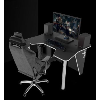 Геймерский игровой стол ZEUS™ IGROK-3, черный/белый . Геймерский игровой стол ZEUS™ IGROK-3, черный/белый .