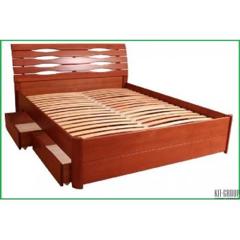 Кровать Микс мебель Элегант Мария Люкс Бук с ящиками 160x200