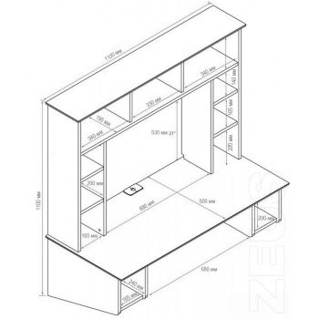 Навесной компьютерный стол Comfy Home AirTable-IV Навесной компьютерный стол Comfy Home AirTable-IV