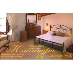 Кровать Металл-Дизайн Кассандра на деревянных ножках 140x190