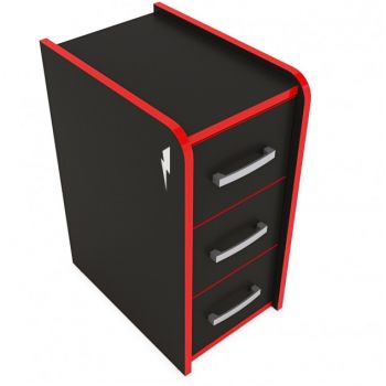 Мобильная тумба ZEUS™ T-Box, черный/красный Мобильная тумба ZEUS™ T-Box, черный/красный