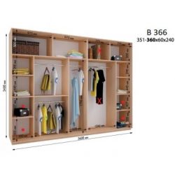 Шкаф-купе Дом В 336 (3300х600х2400)