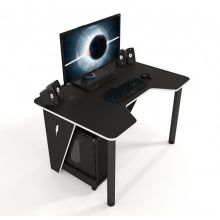 Геймерский игровой стол ZEUS™ IVAR-1200, черный/белый Геймерский игровой стол ZEUS™ IVAR-1200, черный/белый