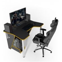 Игровой стол ZEUS™ IGROK-3L, черный/желтый с LED подсветкой Игровой стол ZEUS™ IGROK-3L, черный/желтый с LED подсветкой