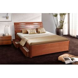 Кровать Микс мебель Мария Люкс Бук 140x200 с ящиками