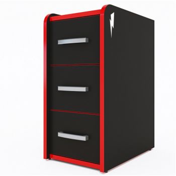 Мобильная тумба ZEUS™ T-Box, черный/красный Мобильная тумба ZEUS™ T-Box, черный/красный
